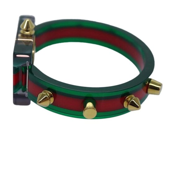 GUCCI Skeleton Web Sherry Line Watches plastic Red Green Auth ki4839 - Picture 3 of 13